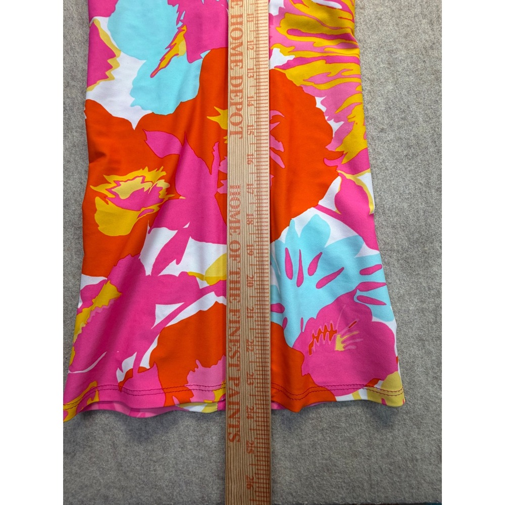 Jude Connally Pants Womens Small Pink Floral Wide Leg Crop High Rise Stretch USA - Picture 8 of 9